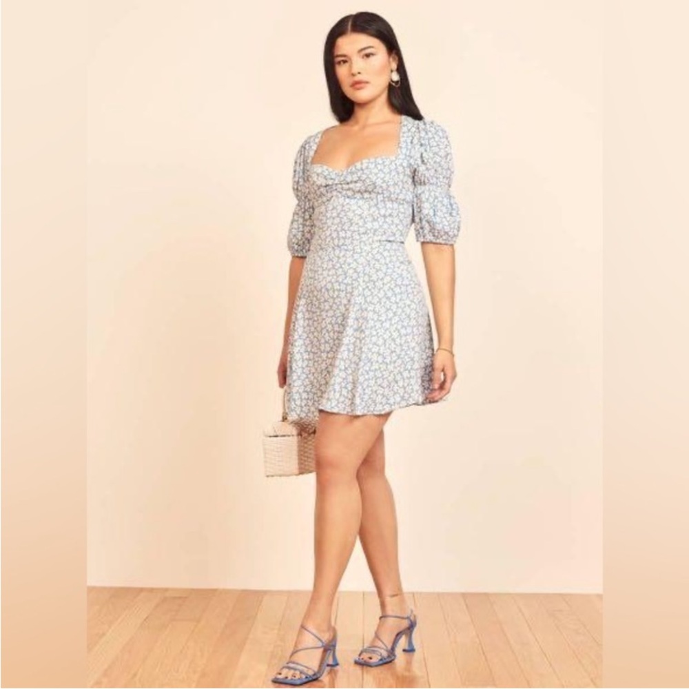 Reformation Cirrus Dress in Blue Hawaii